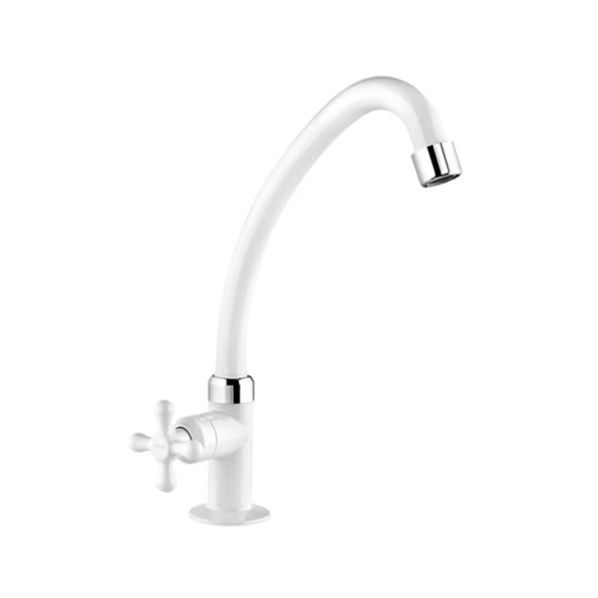 Grifería De Cocina De Agua Fría Mesa Maruja Blanco 