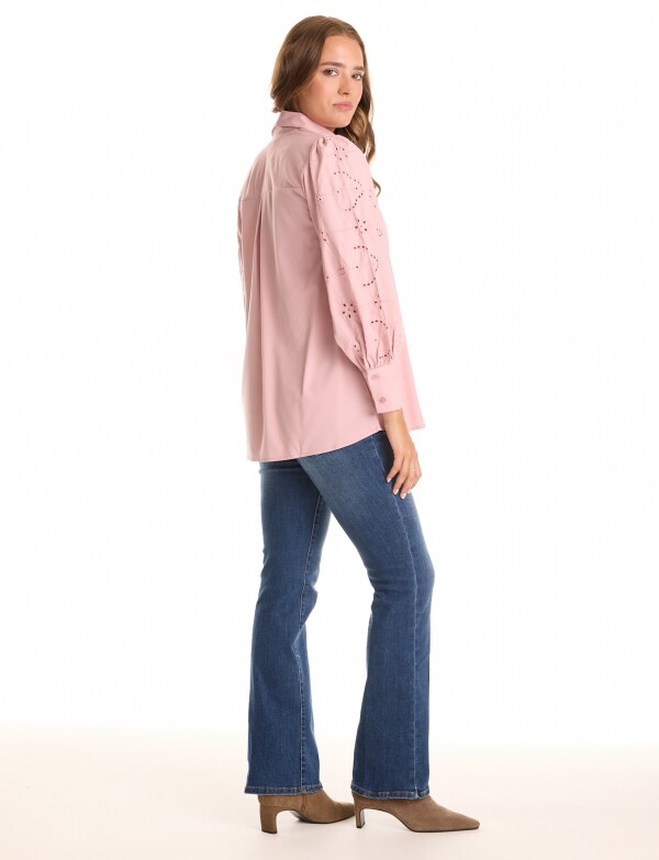 Camisa Manga Calada ROSA OSCURO