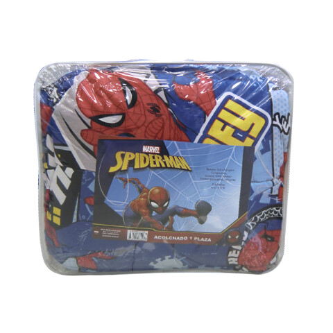Colcha Avengers y Spiderman 1 Plaza 100% Microfibra SPIDERMAN AZUL