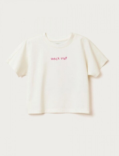 CAMISETA INFANTIL MANGA CORTA CON ESTAMPAS BEIGE