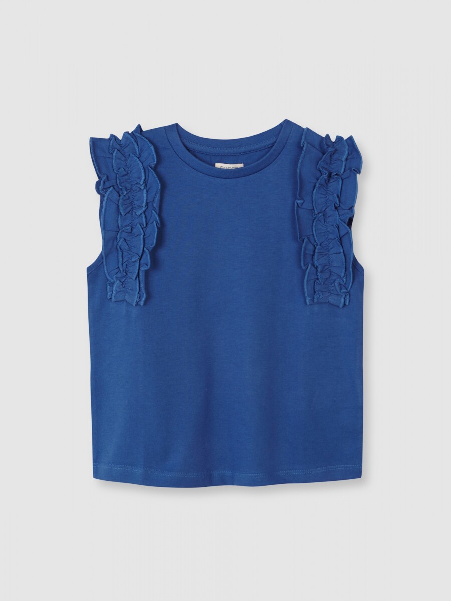 Camiseta Triple Volante Azul