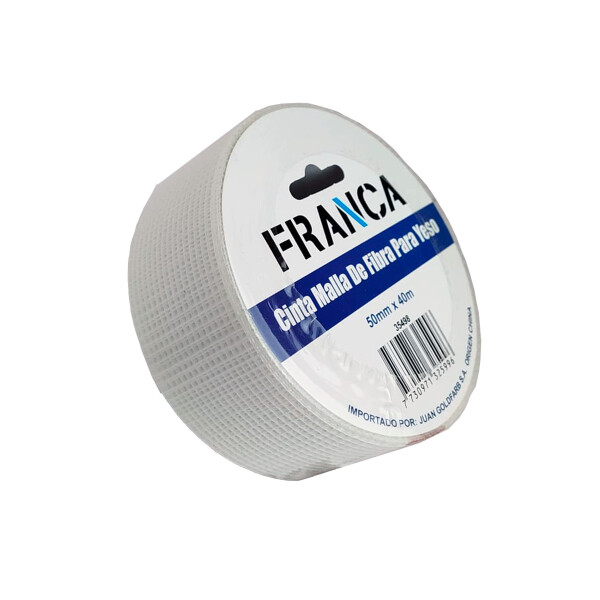 Cinta Malla de Fibra para yeso Franca 50mm x 40m Cinta Malla de Fibra para yeso Franca 50mm x 40m