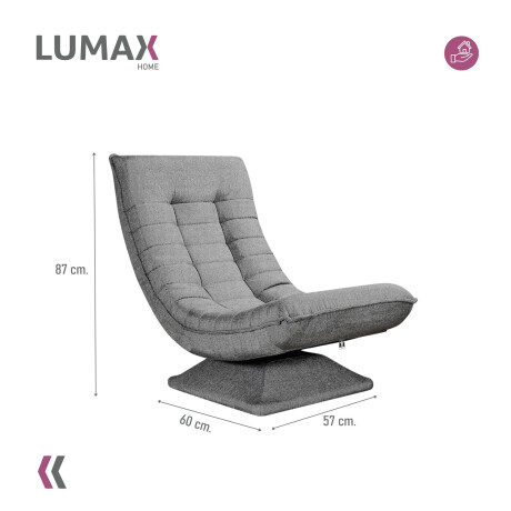 Sillón Reclinable 1 Cuerpo Giratorio 360º Nobby Gris