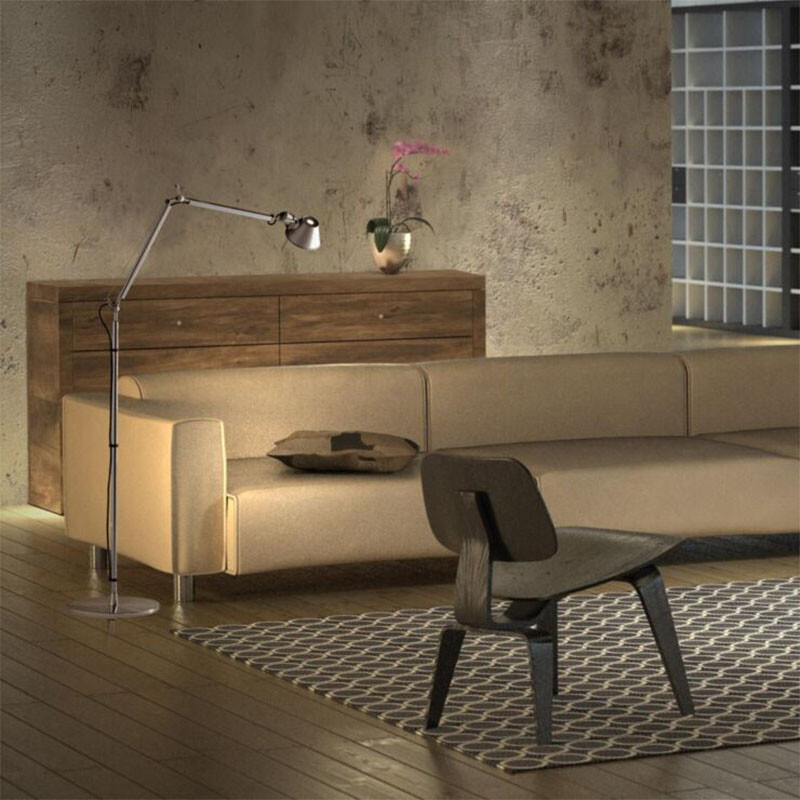 Lámpara de Pie decorativa charlotte Lámpara de Pie Charlotte Plateado