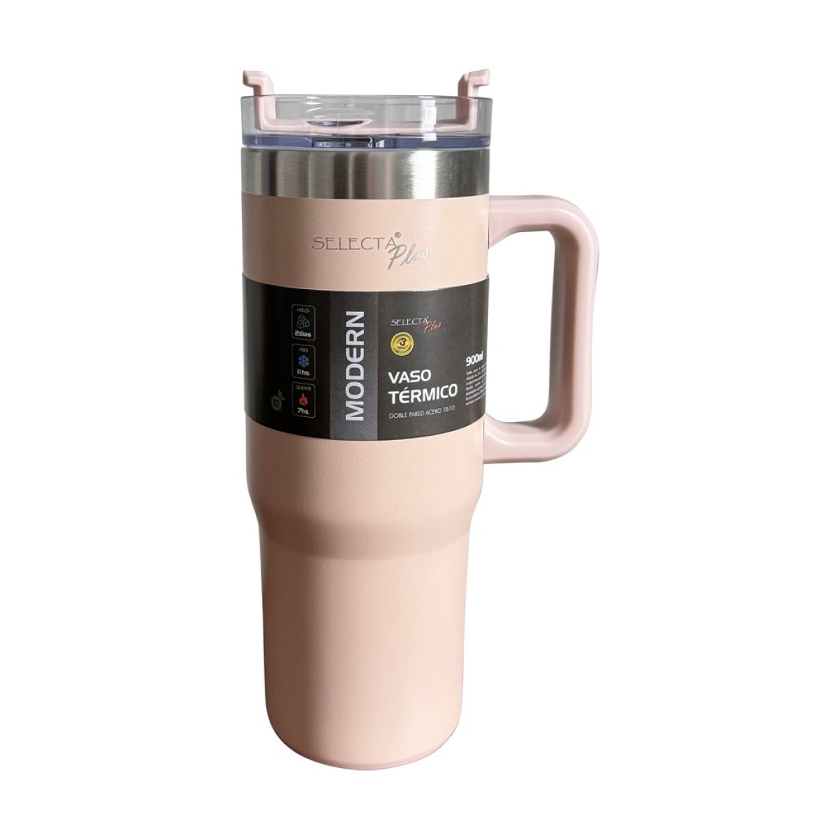 MUG TRAVEL TERMICO ACERO INOX 900ML ROSA SELECTA 