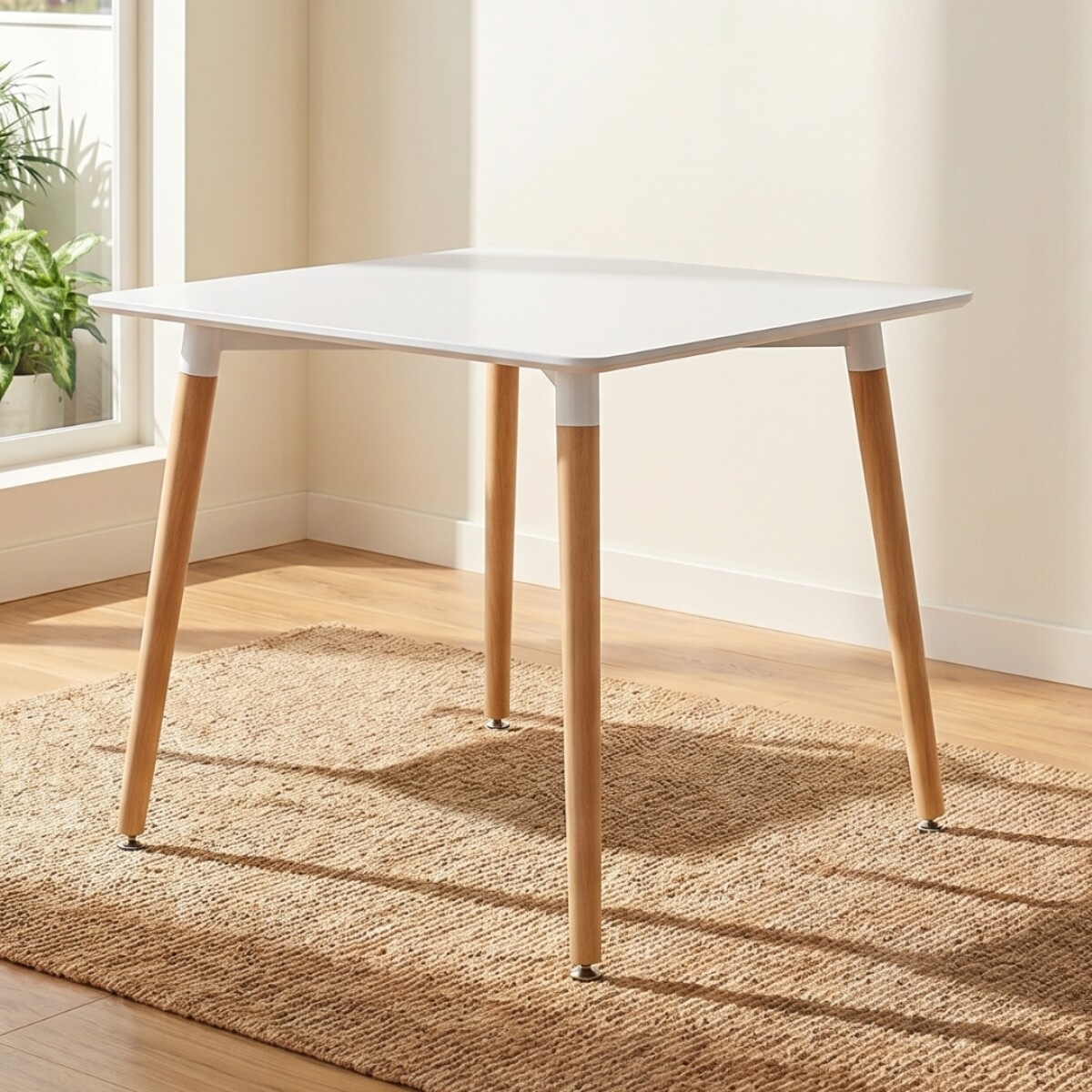 Mesa de Comedor 80 - Danesa - Blanco 