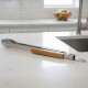 Pinza para asado acero inoxidable mango madera TERRACOTA
