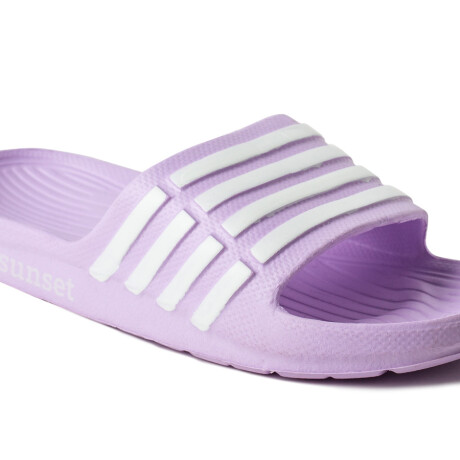 Sandalias Franjas Lila Con Blanco para niños Sandalias Franjas Lila Con Blanco para niños