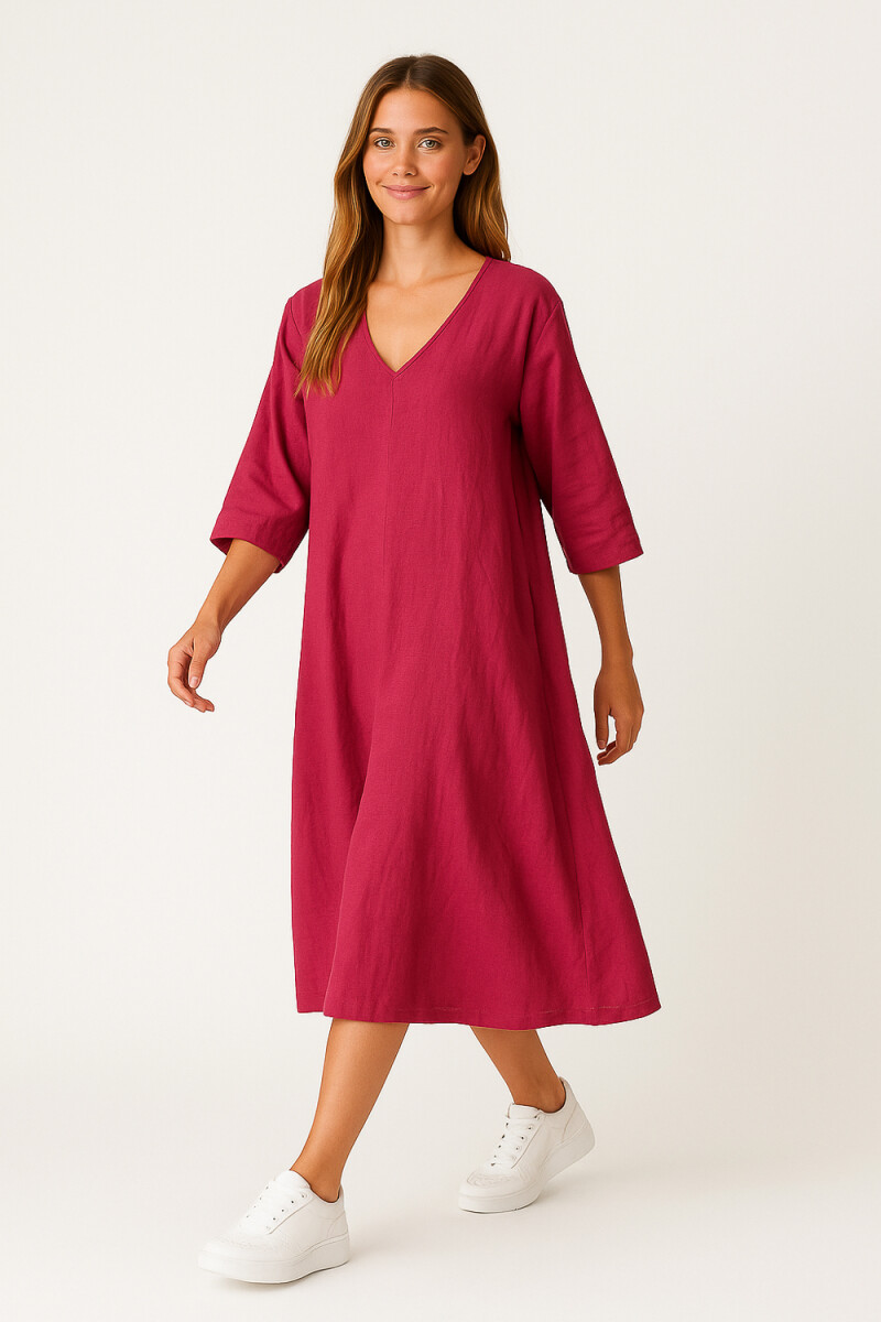 Vestido Judhit - Rojo Coral 