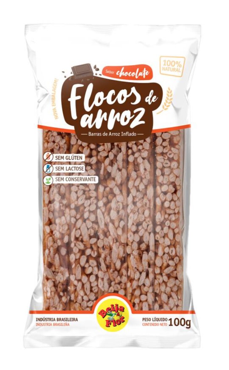NAT-FLOCOS DE ARROZ SABOR CHOCOLATE BEIJA FLOR 100g 