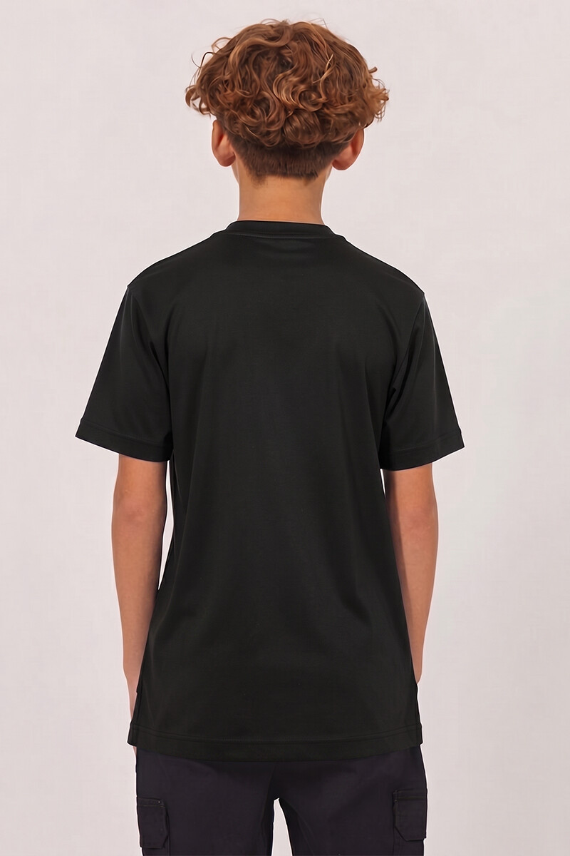 REMERA BOYS SPEC 3D SS Black J-negro