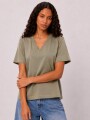 Remera Kalae Verde Grisaceo