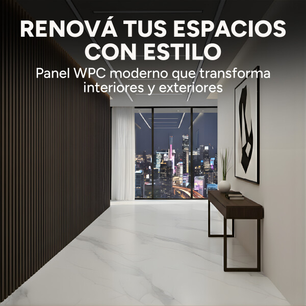 Pack x30 Wpc Simil Madera Wall Panel Lambrin 2.90x16.7 Color Marrón Madera Oscuro