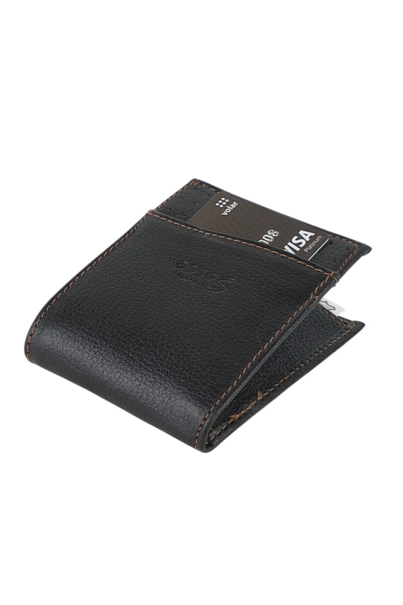 Billetera con triple tarjetero Negro