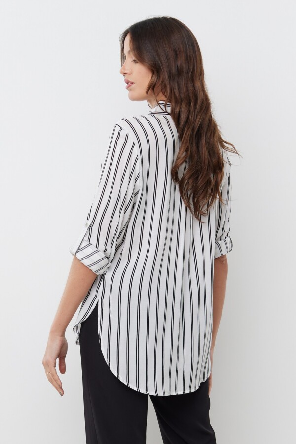 Camisa Lineas BLANCO/NEGRO