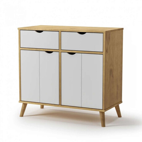 Comoda 2 puertas 2 cajones Linea Dublin Blanco