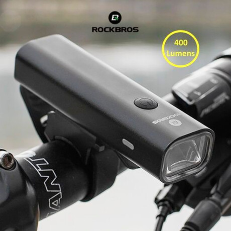 Luz De Bicicleta Rockbros 400lm Resistente Al Agua NEGRO