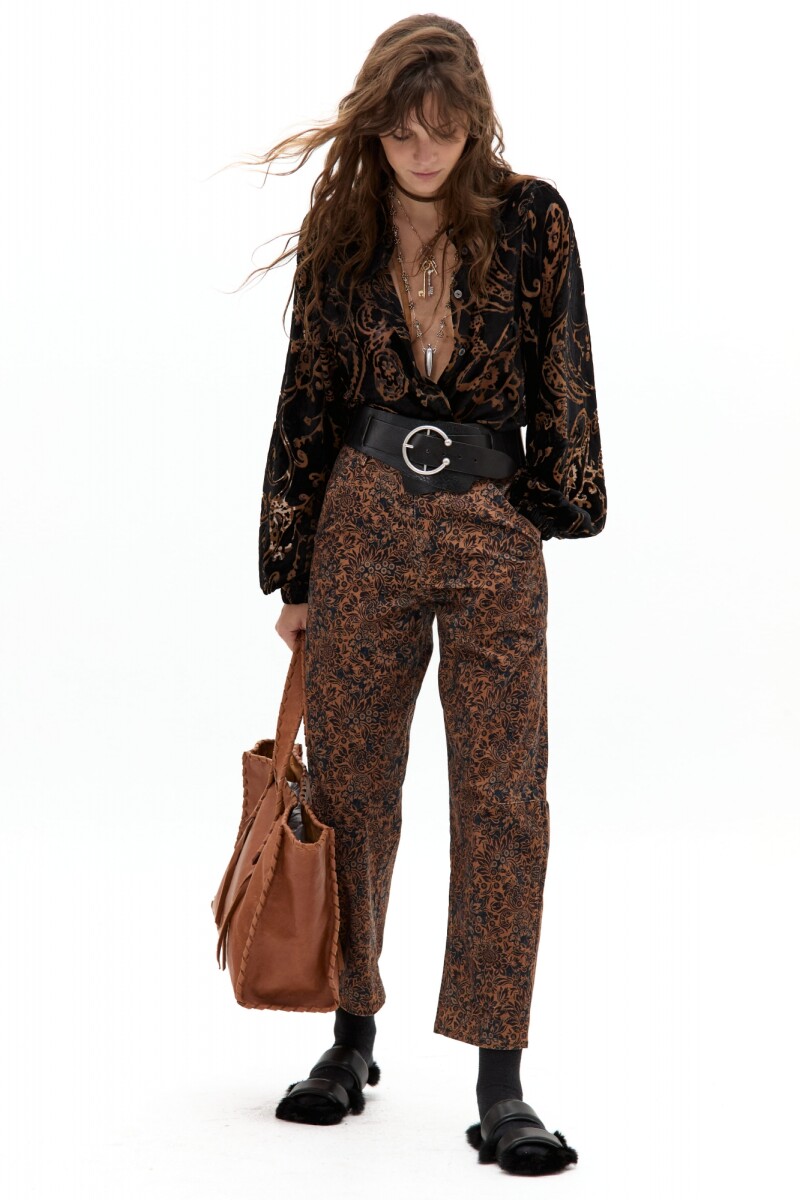 Camisa Claire en Terciopelo Pisley Velvet