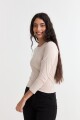 Remera m/l cuello a la base BEIGE