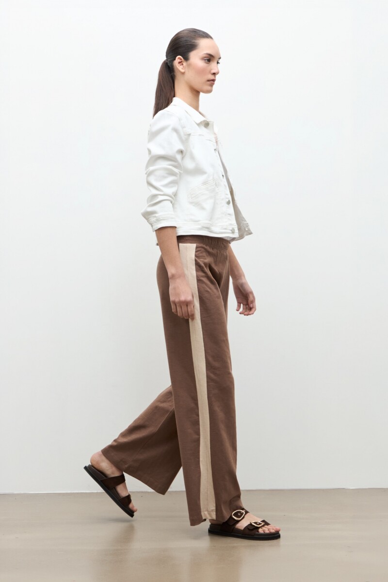 Pantalon contraste lateral - topo 