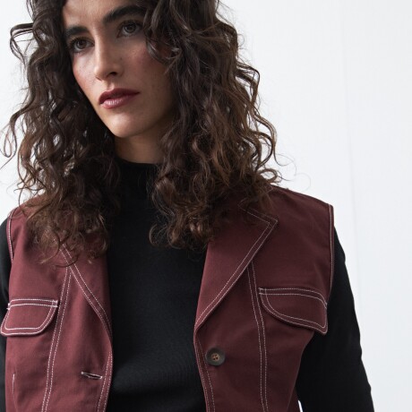 CHALECO BERTA Bordó