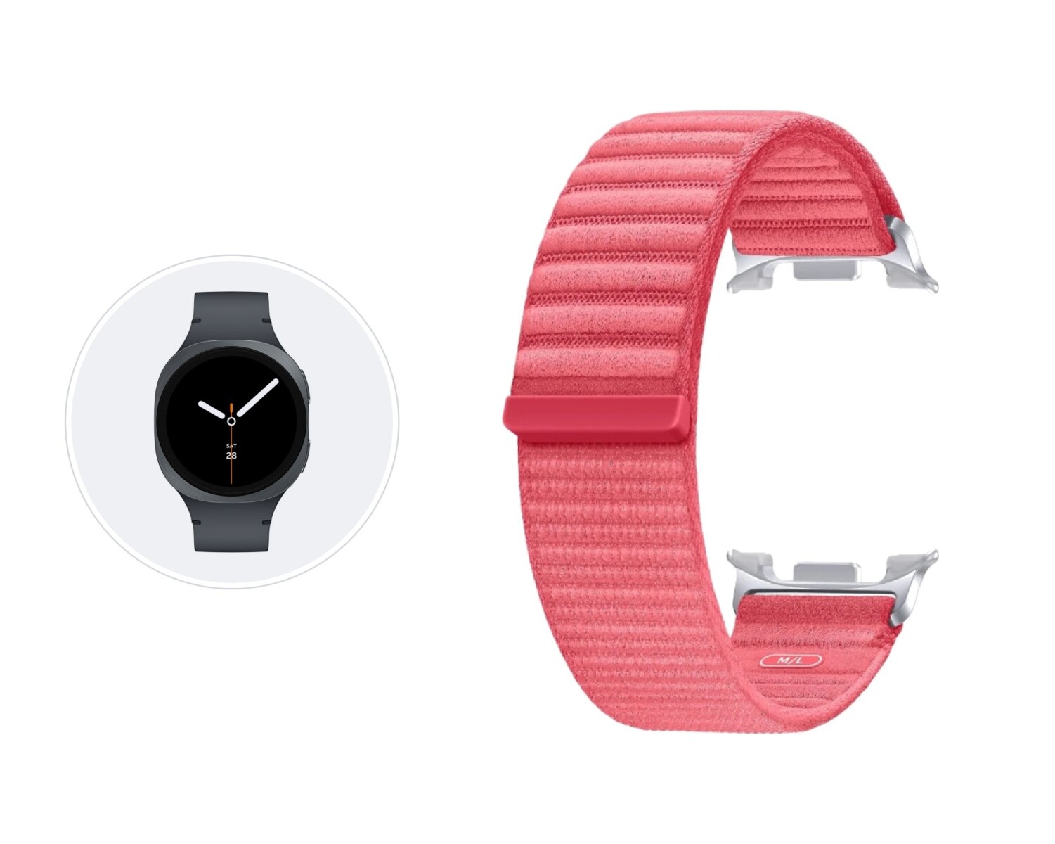 Correa Samsung Fabric Band (M/L) para Galaxy Watch8 - Red 