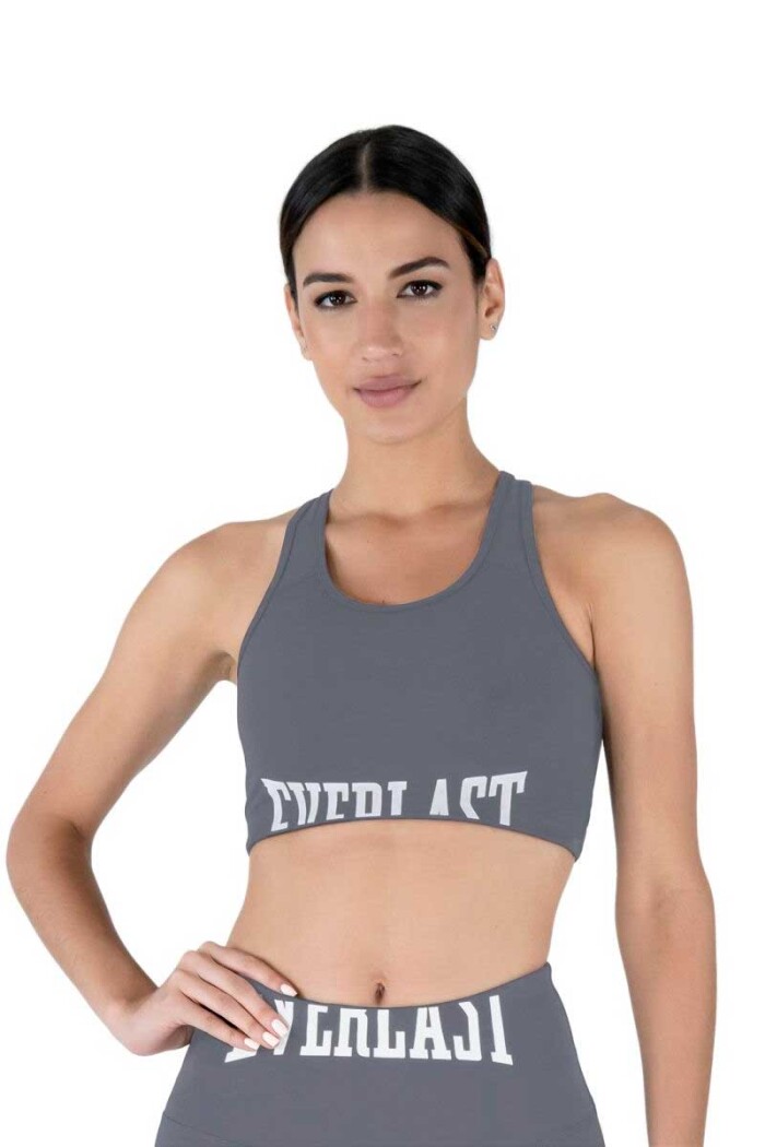 TOP MUJER EVERLAST GRAPHIC Gris-oscuro