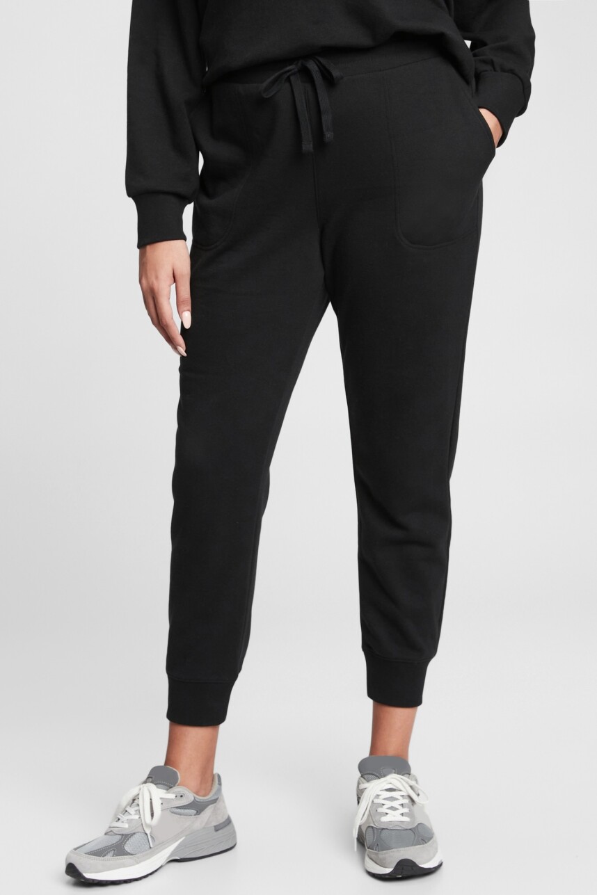 Pantalon Deportivo Con Puño True Black
