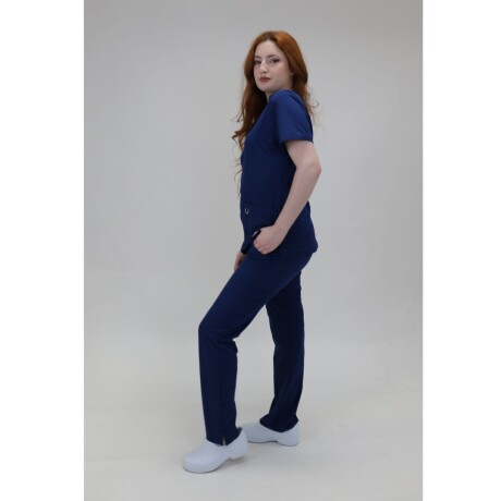 Set Médico Elastizado Dama 2 Piezas Azul marino