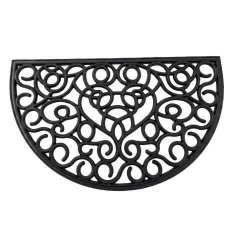 ALFOMBRA ENTRADA M.LUNA GOMA NEGRO 45X75CM Unica