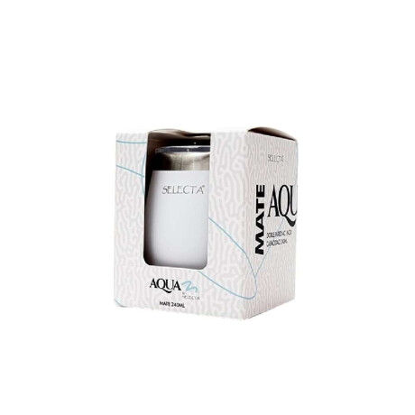 MATE 240ML DOBLE PARED BLANCO AQUA