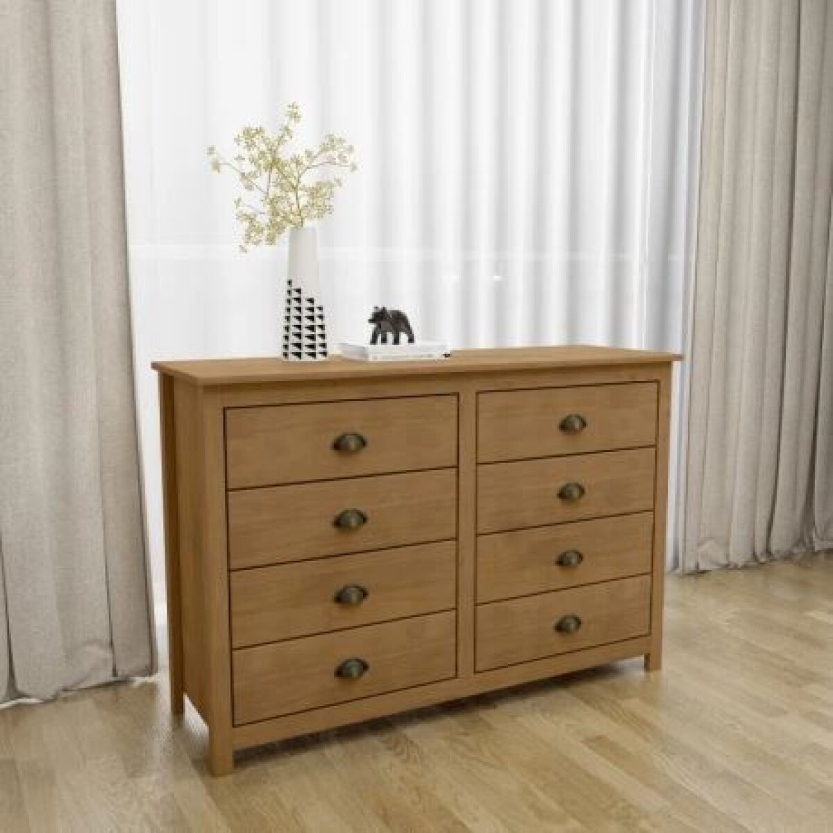 Cómoda Topázio 8 Cajones Freijo 9102FN 