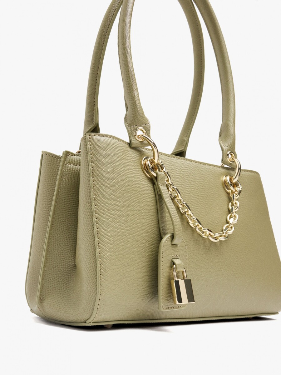 Bolso De Hombro Con Textura Y Pendiente verde