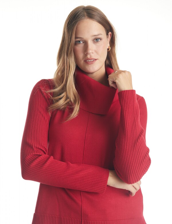 Buzo Cuello Volcado ROJO