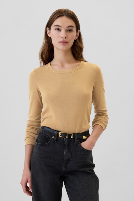 Remera Básica Cuello Redondo Manga Larga Mujer Mojave