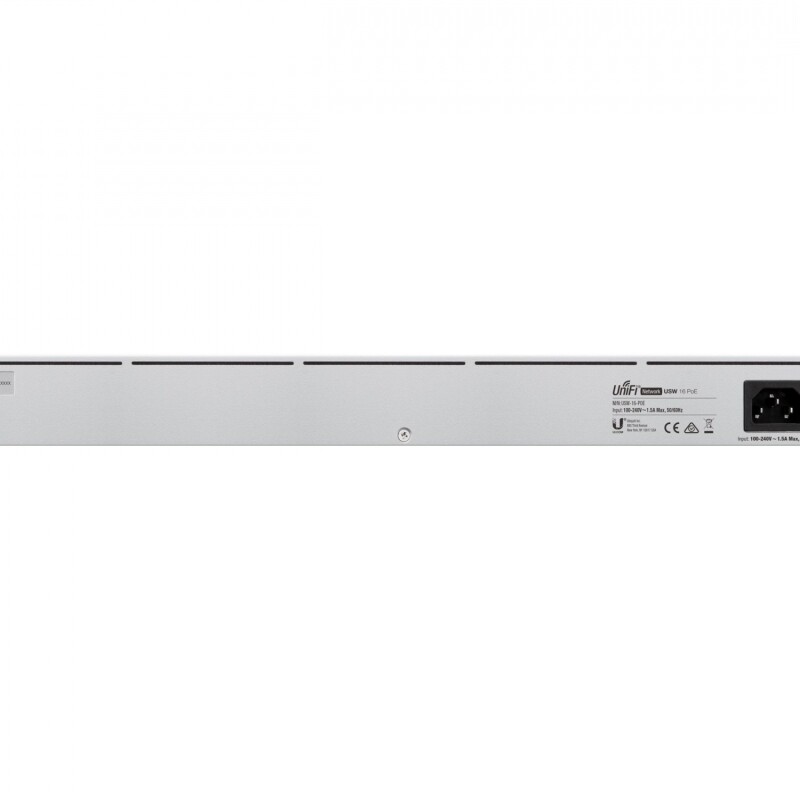 Ubiquiti UniFi Switch USW-16-POE - Conmutador - Gestionado - 16 x 10/100/1000 (8 PoE+) + 2 x Gigabit SFP - montaje en rack, sobr Ubiquiti UniFi Switch USW-16-POE - Conmutador - Gestionado - 16 x 10/100/1000 (8 PoE+) + 2 x Gigabit SFP - montaje en rack, sobr