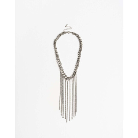 Collares Largos Mesh Plateado Antique Silver