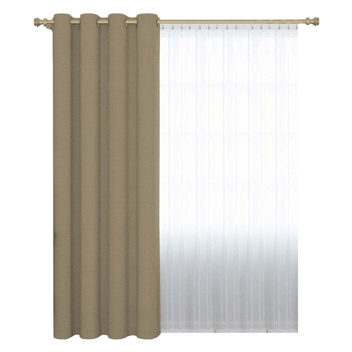 Cortina Blackout 140x230 Cm No Pasa Luz Living Dormitorio - Gris Topo 