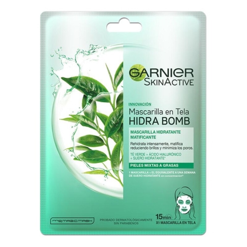 Mascarilla en tela Garnier Skin Active Té Verde Mascarilla en tela Garnier Skin Active Té Verde