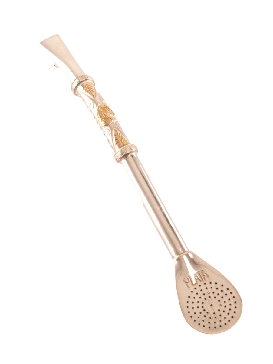 Bombilla De Plata y Oro - S17 