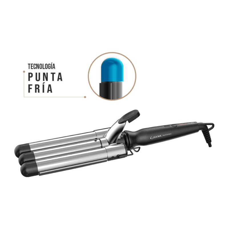 Rizador Gama Italy Triferro 25mm Profesional Ondas Playeras Volumen Rizador Gama Italy Triferro 25mm Profesional Ondas Playeras Volumen