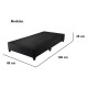 Box Para Sommier Capitoneado Con Patas Una Plaza Negro Negro