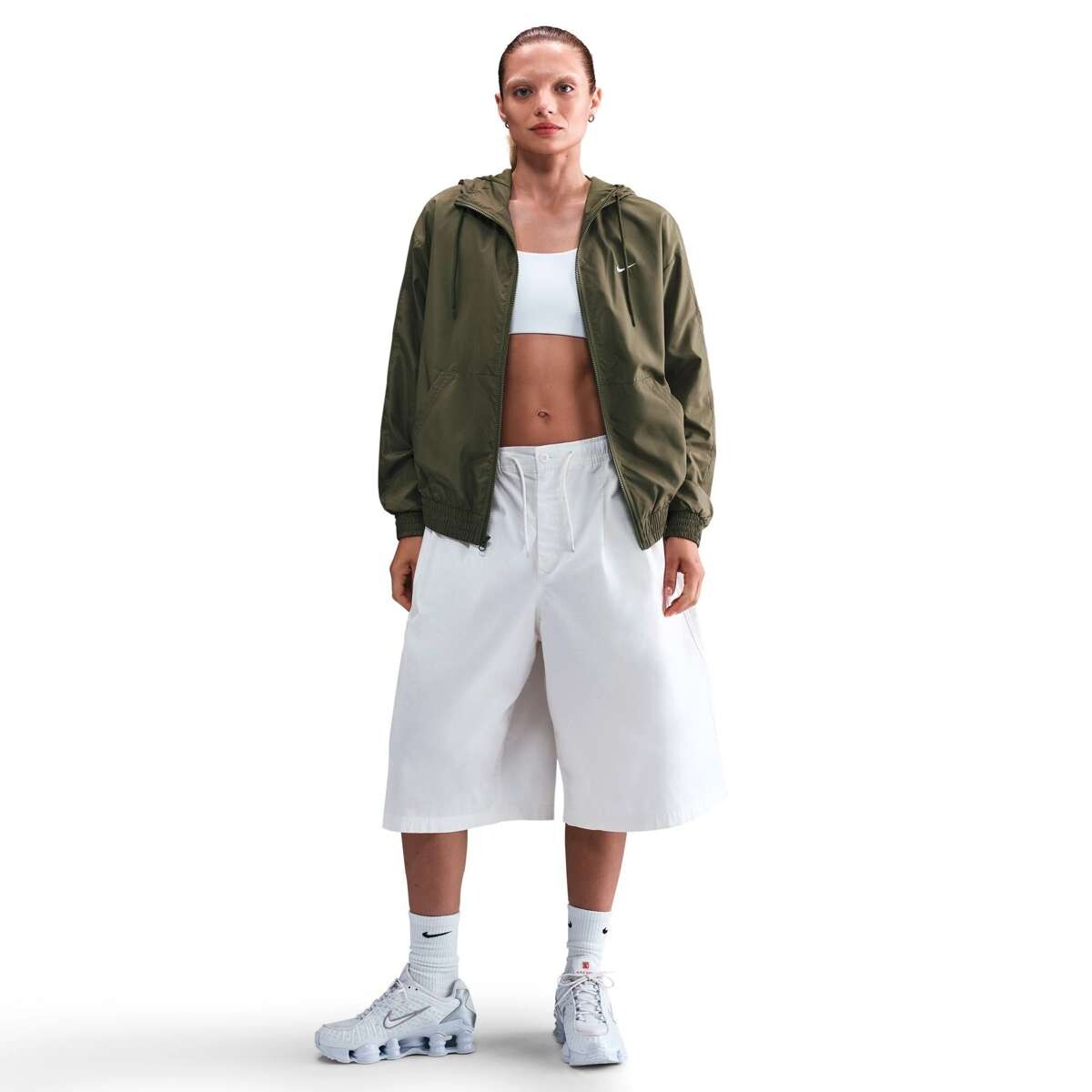 Abrigo Nike Sportswear Classic Wovens De Mujer - Verde 