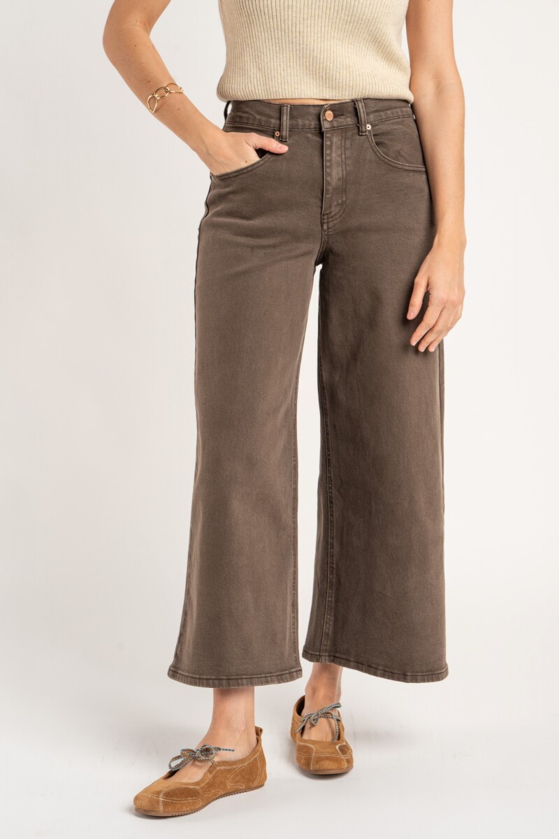 Jean Wide Leg Marron