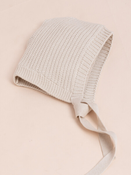 Gorro abrigado con orejas Beige Melange