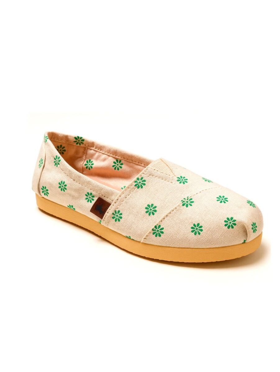 Alpargata Flores - Verde 
