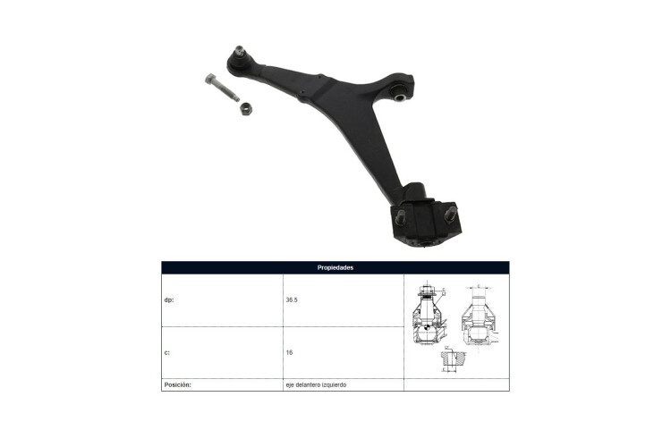 Parilla De Suspension Del Citroen Saxo/Ax, Peug 106 86-25 Izq Parilla De Suspension Del Citroen Saxo/Ax, Peug 106 86-25 Izq