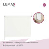 Cortina Roller Blackout Lumax 60 X 160 Cm Colores Blanco