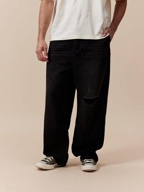 Pantalón denim SKATER NEGRO JEAN