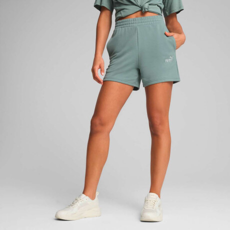 Short ESS Small N°1 Logo 5'' High Waist de Mujer Verde